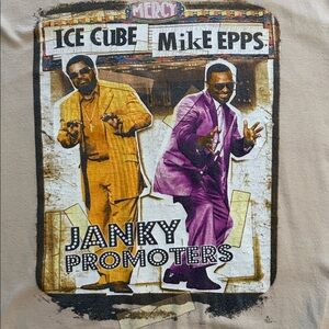 Janky Promoters Graphic Tee RARE Size XL Ice Cube Mike Epps Tan Movie